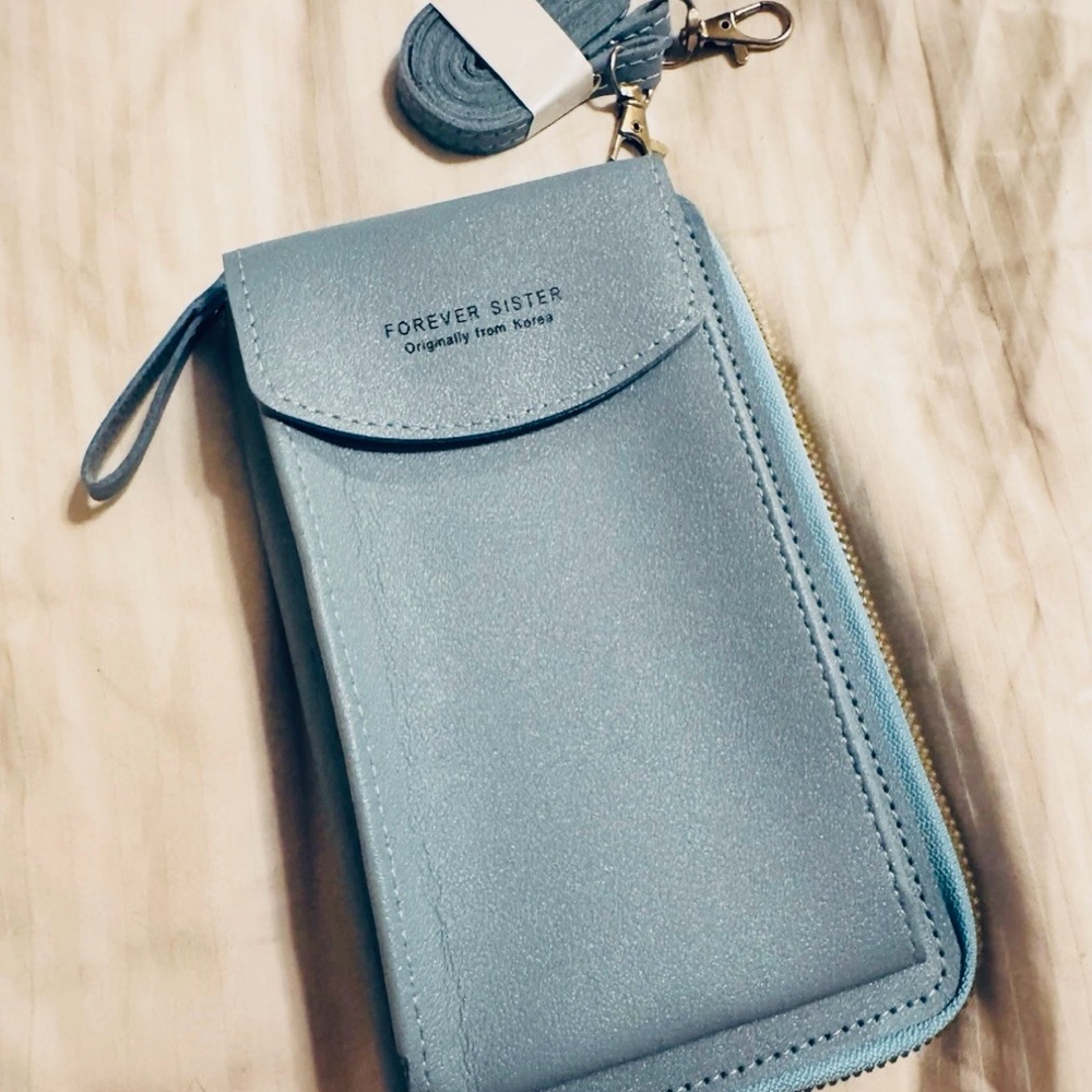 Forever Sister Teal Crossbody Cell Phone Holder/Wallet Purse!!!